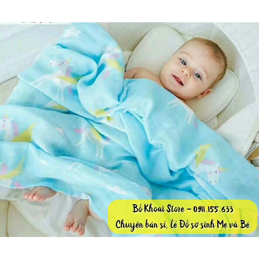 Khăn Aden sợi tre đa năng cho bé - Khăn tắm khăn quấn đa năng cho bé - Bố Khoai Store