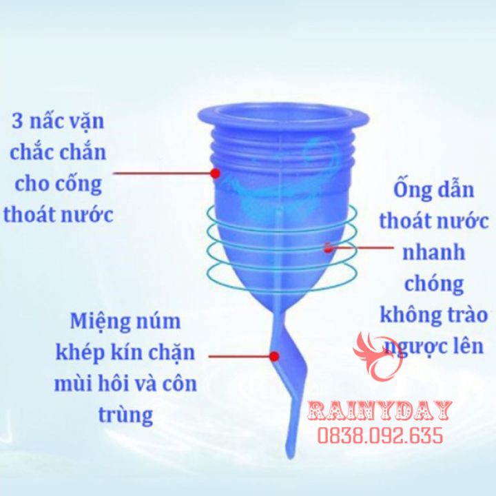 Bộ ống nắp phễu thoát sàn ngăn chặn chống mùi hôi cống thoát nước ngăn côn trùng