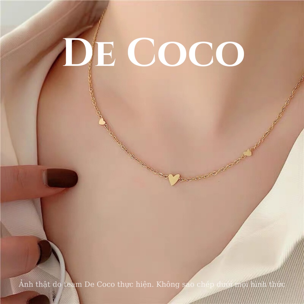 Dây chuyền, vòng cổ titan hình trái tim Love Rosie decoco.accessories