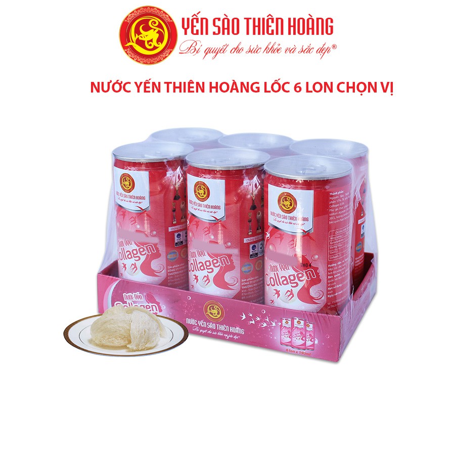 Nước Yến Thiên Hoàng Lốc 6 Lon chọn vị