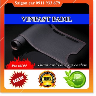 Vinfast Fadil_Thảm taplo, thảm che nắng taplo mẫu da vân cacbon cao cấp theo xe Vinfast Fadil
