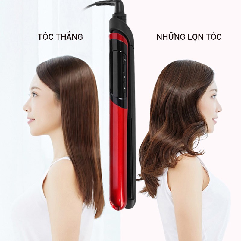 [HÀNG CÓ SẴN] Máy Uốn Duỗi Tóc 2in1 ST3300 Máy Là Tóc Điều Nhiệt Chuẩn Salon Siêu bền kẹp êm không rít tóc nóng nhanh