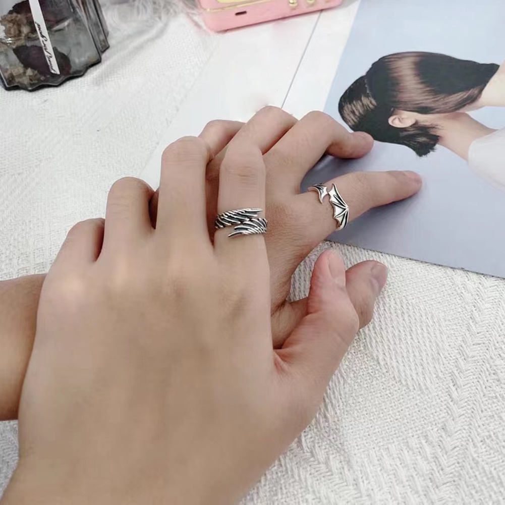 Nhẫn Đính Hôn Đôi Cánh Thiên Thần Thời Trang Dành Cho Nam Nữ