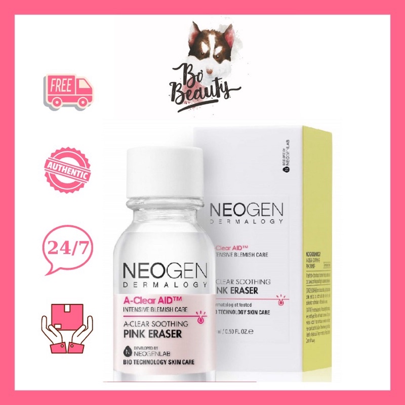 Chấm Mụn 2 Lớp Xẹp Mụn Sau 4H Neogen Dermalogy A-Clear Aid Soothing Pink Eraser 15ml