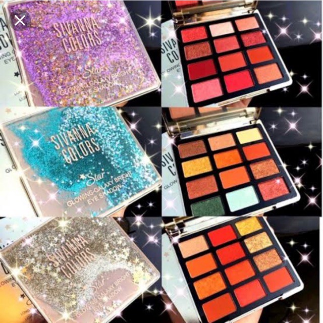 (HF6015 - CÓ SẴN) MÀU MẮT NGÔI SAO 12 Ô SIVANNA COLORS STAR GLOWING GALAXY BRIGHT EYESHADOW HF6015 | BigBuy360 - bigbuy360.vn