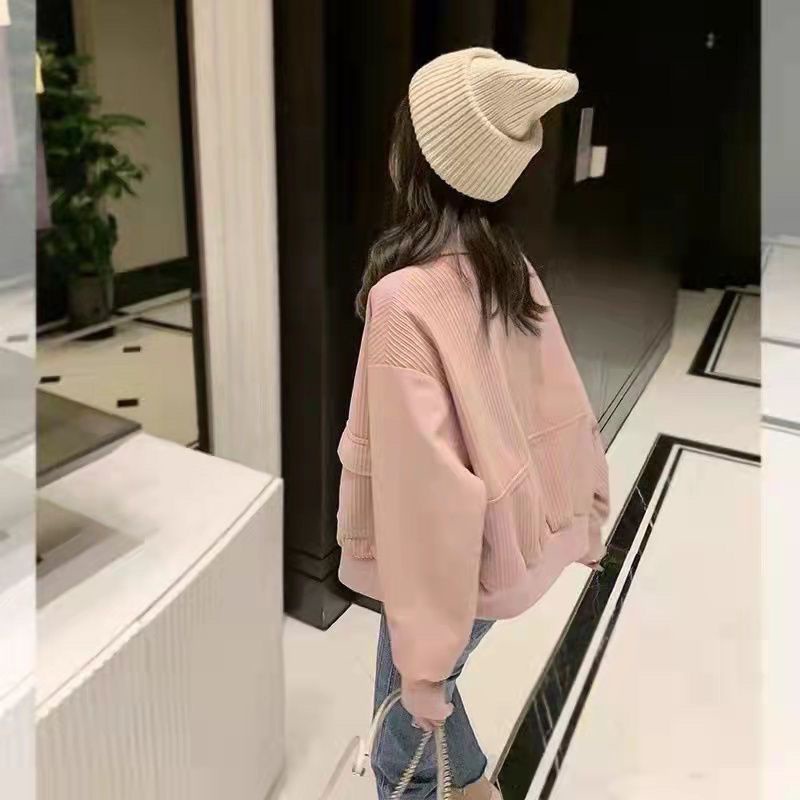 Áo Khoác Nhung Kẻ Dáng Rộng Thời Trang Mùa Xuân Thu Giản Dị Dành Cho Nữ