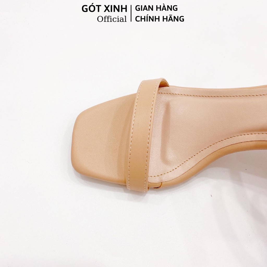 Giày sandal cao gót GÓT XINH GD7 da mờ cao 7cm
