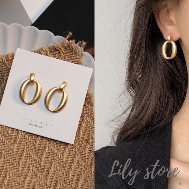 Bông tai nữ Vintage Dáng Hàn Quốc - Bông tai nữ cá tính V2.1