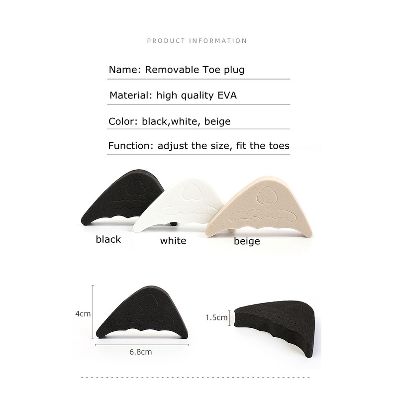 Set 4 Miếng Đệm Mũi Giày Cao Gót Giảm Đau Tiện Lợi Dành Cho Nữ