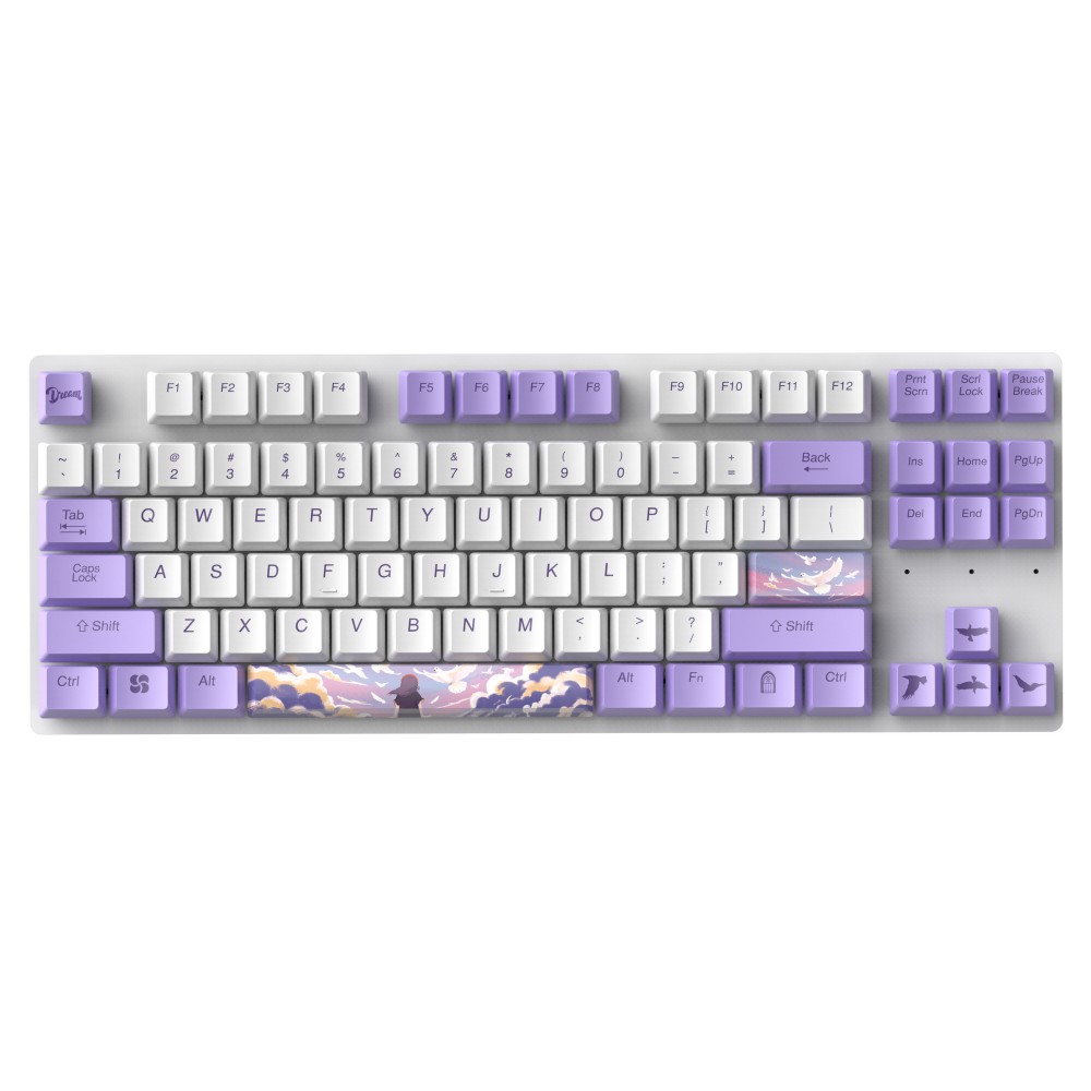 Bàn phím cơ DAREU A87 DREAM (PBT, CHERRY Brown/ Red switch) - Hàng chính hãng