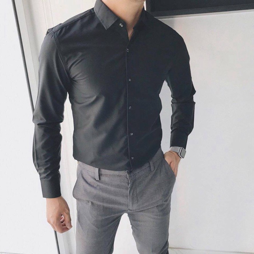 Áo sơ mi nam cao cấp - Chất liệu lụa , không nhăn, thoáng mát, thấm hút mồ hôi vip | BigBuy360 - bigbuy360.vn