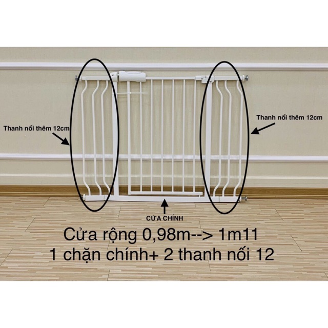 [Mã FMCG8 giảm 8% đơn 500K] Thanh Nối Thêm Chặn Cửa/Cầu Thang Pomo Cho Bé (Loại 12cm và 36cm)- Nhập Khẩu Chính Hãng