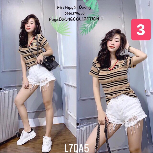 Áo len kiểu kẻ bbr
