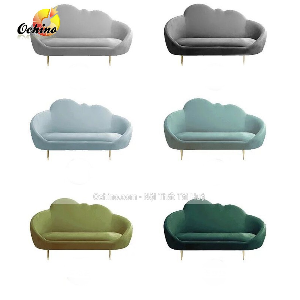 Ghế Sofa có tựa lưng hình mây cao cấp dài 1m5 ( đủ màu)