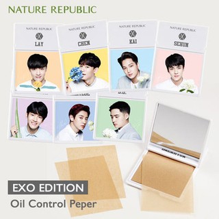 {Nature Republic - Có Sẵn} Giấy thấm dầu kèm gương EXO