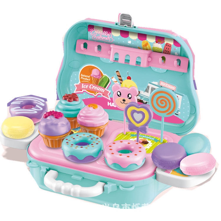 Đồ chơi hộp bánh trẻ em, gồm mô hình bánh , kẹo cho bé từ 2 tuổi