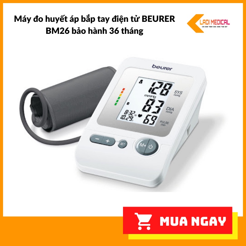 Máy đo huyết áp bắp tay điện tử BEURER BM26 sử dụng pin