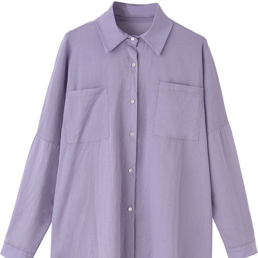 Áo Khoác Mỏng Tay Dài Chống Nắng Màu Tím Thời Trang Mùa Hè Hàng Mới 2022 Dành Cho Bạn Nữ