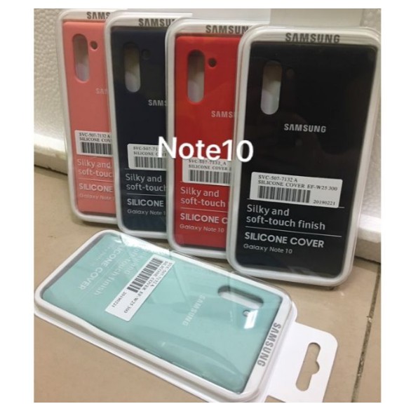 Ốp lưng cho Galaxy Note 10 Silicone Cover chống bẩn nhựa cứng nót nỉ êm ái