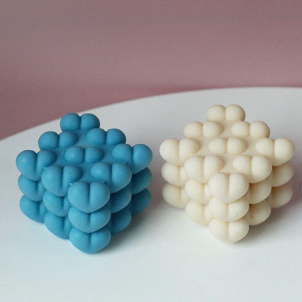 Khuôn Silicone Làm Nến DIY Không Dính Kiểu Dáng Hình Học Sáng Tạo