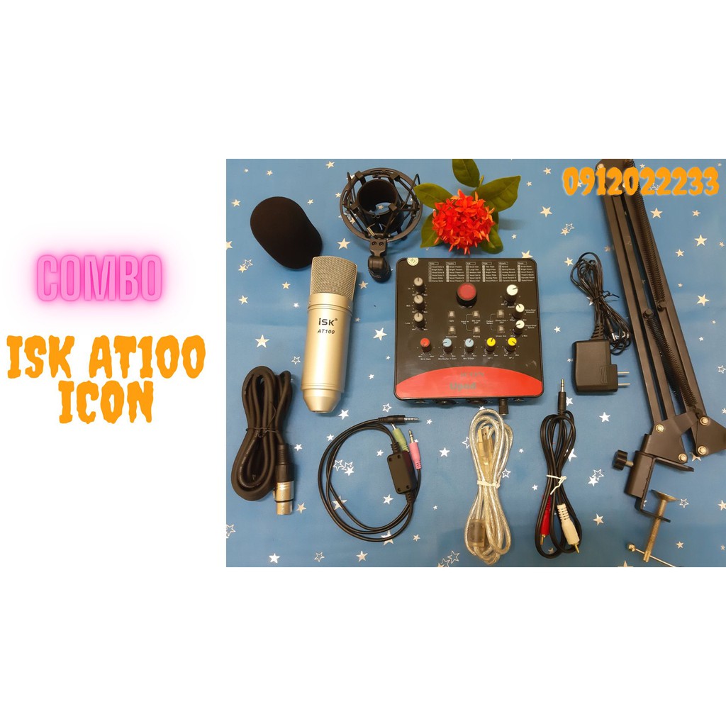 Combo mic ISK AT100 và sound card Icon Upod Pro đầy đủ phụ kiện ⚡ BH 1 NĂM ⚡ HÀNG LOẠI 1 Chính Hãng