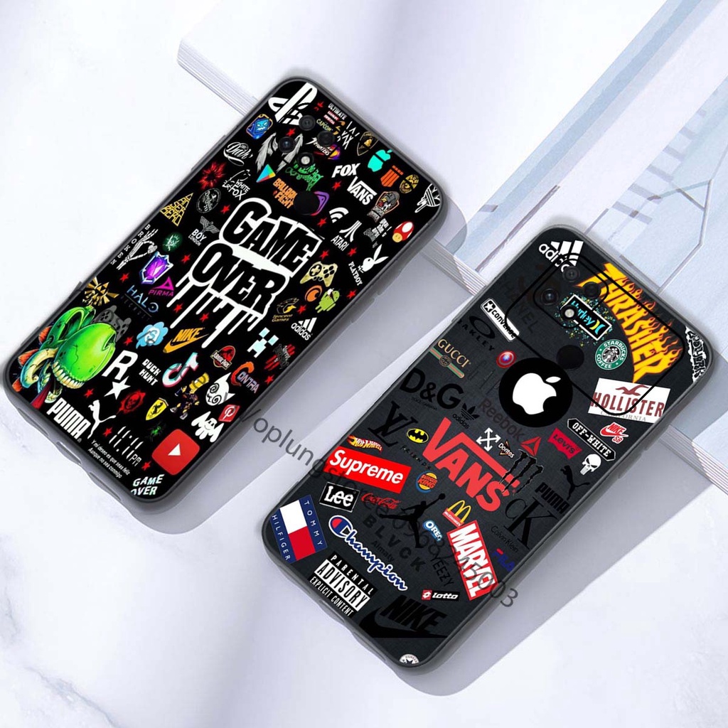 Ốp lưng Xiaomi Poco C40 in hình thương hiệu thời trang đa sắc cá tính.