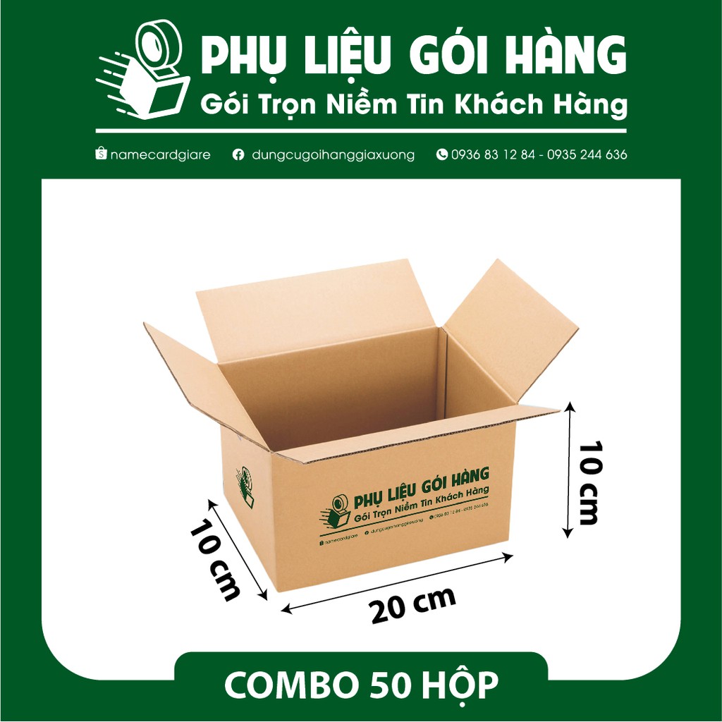 COMBO 50 HỘP CARTON SHIP COD SIZE 20X10X10 - CARTON 3 LỚP SÓNG B