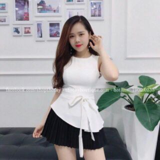Set cv dập ly + áo pelum nơ xéo