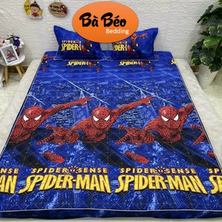 Trọn Bộ Ga + 2 Vỏ Gối Trần Bông, Bộ Ga Gối Chun Chần Cotton Poly, Dày Dặn Đủ Kích Thước M2/M6/M8/2M2 Họa Tiết Cún Cheerf