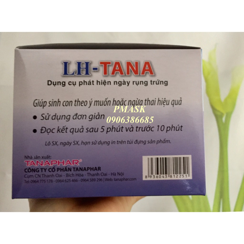 Que thử rụng trứng LH Tana hộp 12 Que + 2 que thử thai Quickstrip - Que thử canh ngày rụng trứng Tanaphar