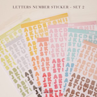 Bộ 2 tờ hình dán chữ cái và số - Letters Numbers Sticker set 2