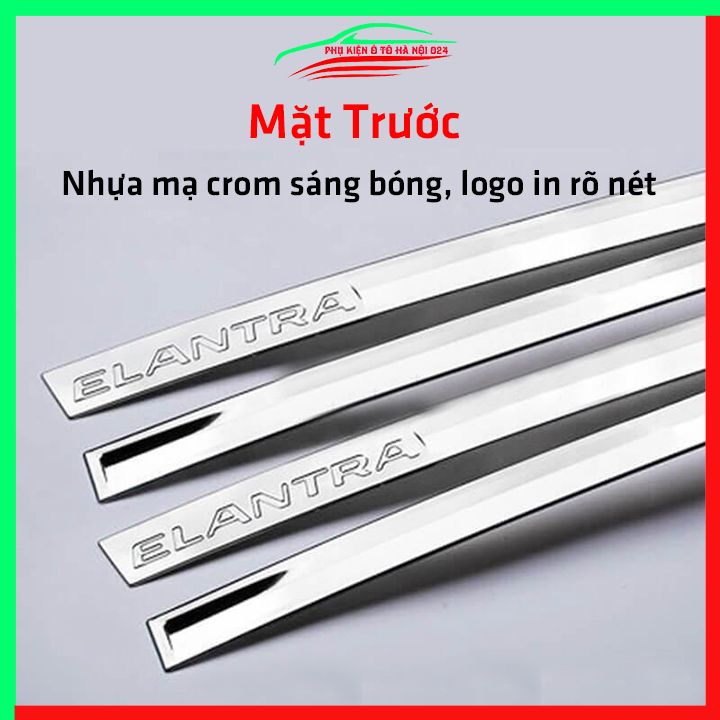 Bộ ốp nẹp sườn Elantra 2016-2022 mạ crom trang trí làm đẹp xe