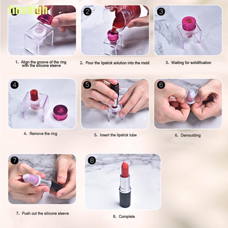 Bộ 3 Khuôn silicone Làm Son Môi Tiện Lợi