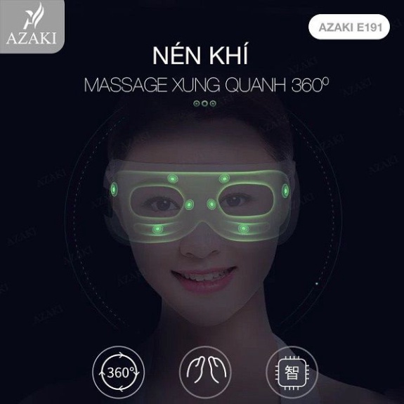 Máy Massage Mắt AZAKI Thông Minh 4D AZ-E191 Plus (GIÁ BUÔN)