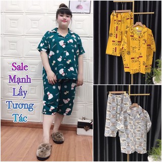 (65-85kg) Đồ Bộ Bigsize Pijama Kate Thái - Tay ngắn quần lửng