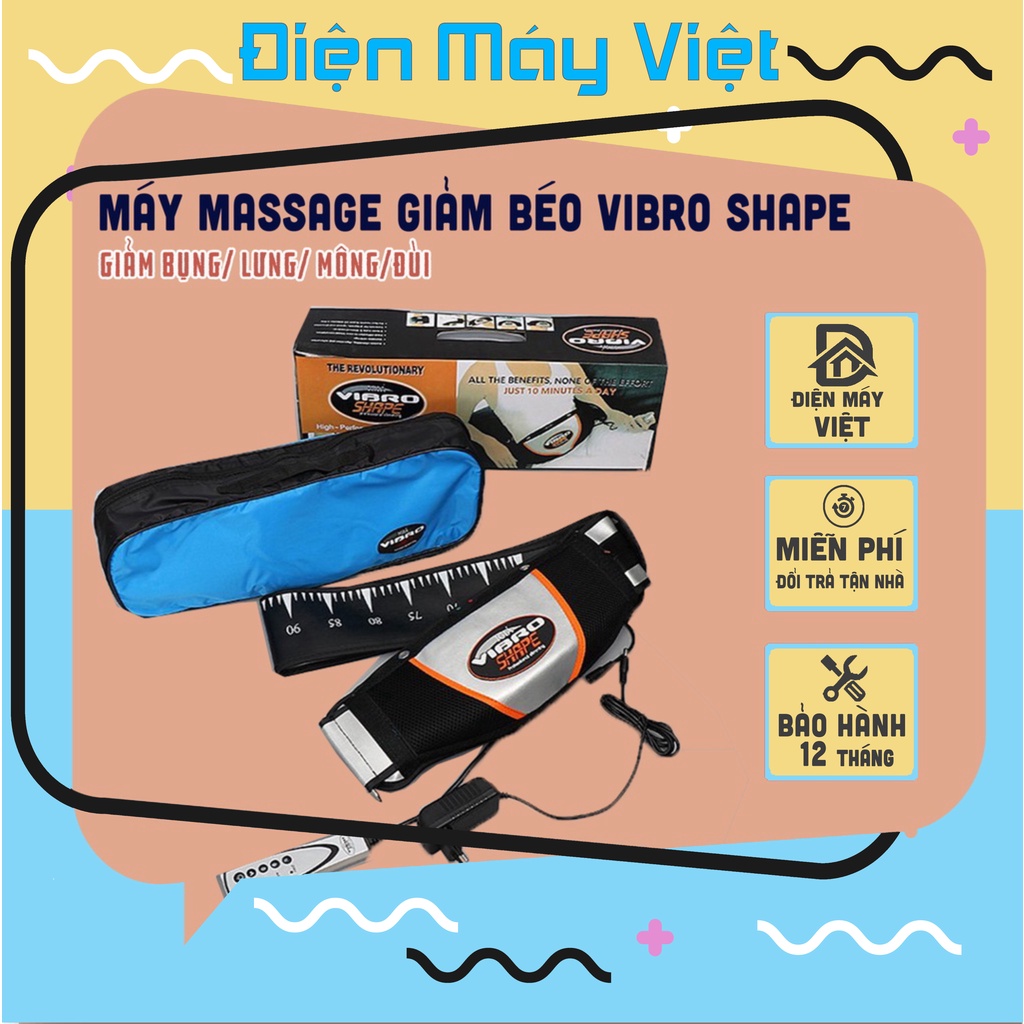 [Hàng Cao Cấp] Máy massage giảm béo Vibro Shape , Máy đánh tan mỡ bụng  Vibro Shape có chức năng rung nóng cao cấp