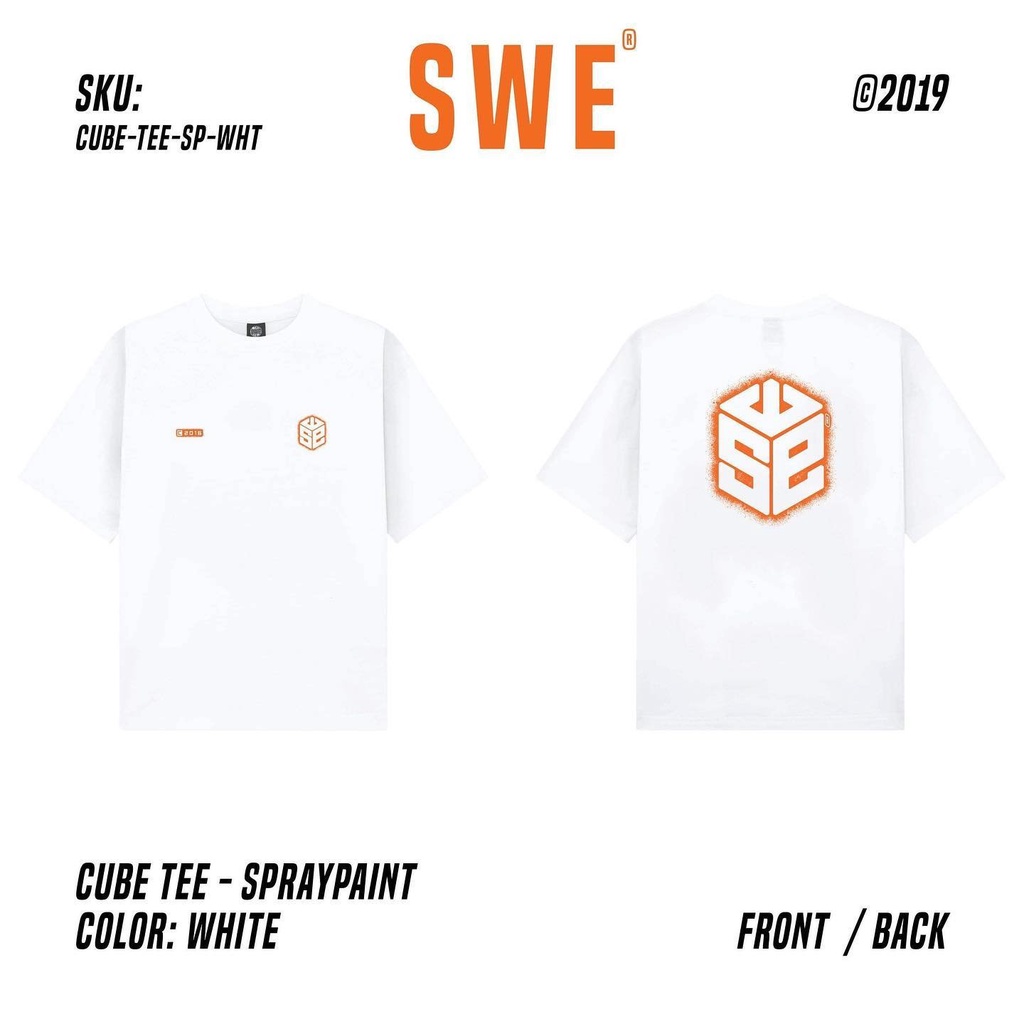 Áo Thun Tay Lỡ Unisex SWE Form Rộng, Full Tem Tag Chính Hãng.