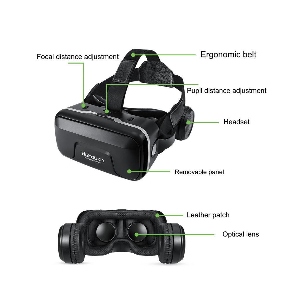 Kính thực tế ảo VR Shinecon G04EA - Hỗ trợ kích thước màn hình 5.5 - 7.2inch