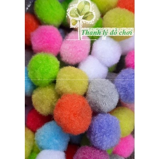 Hạt pom pom nhiều màu làm slime