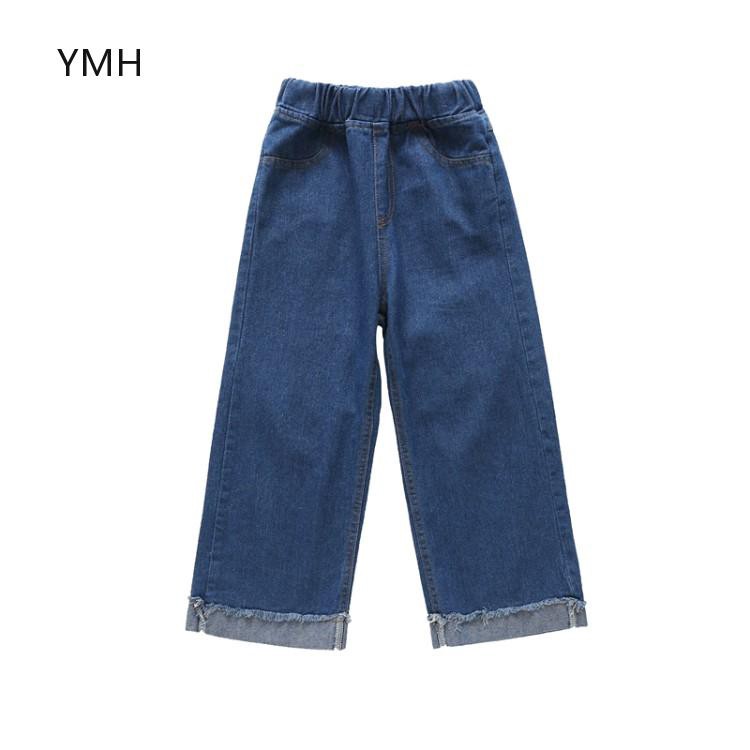 Sale 70% Quần jeans dài phong cách Hàn Quốc thời trang cho bé gái, Wathet,150 Giá gốc 360,000 đ - 77B147