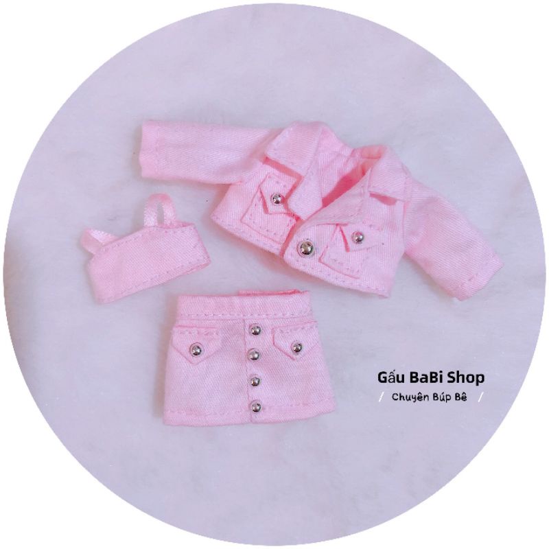 Set đồ cho búp bê size ob11, 5inch, 1/8 bjd, baboliy, bru, babies, xinji, 1/6 blythe, animator 40cm