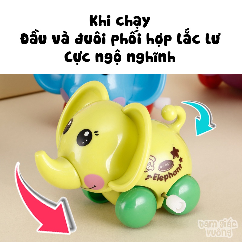 Đồ chơi trẻ em bằng nhựa vặn cót dễ thương hình động vật nhiều màu sắc