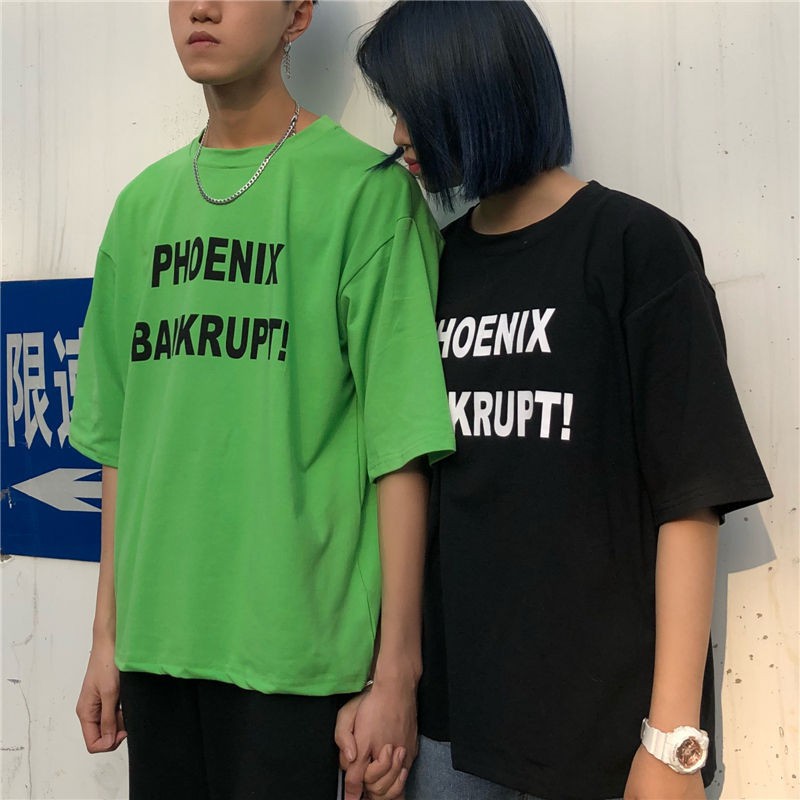 Áo thun nam tay lỡ unisex form rộng overtee Phoenix màu xanh lá chất vải cotton xịn Ngaushop Trumunisex Phillip