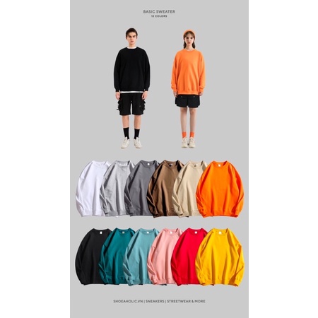 Áo Sweater Basic Trơn Các Màu