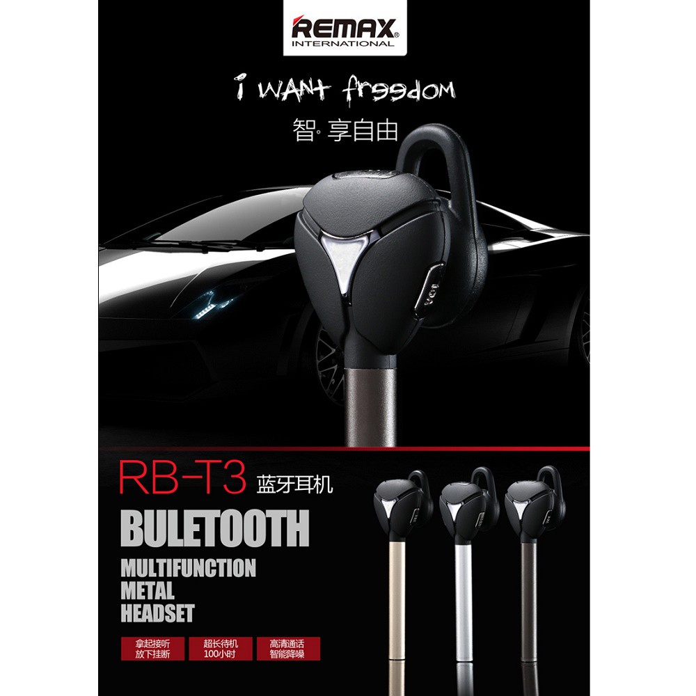 Tai Nghe Bluetooth Remax Rb-T3 Màu Vàng