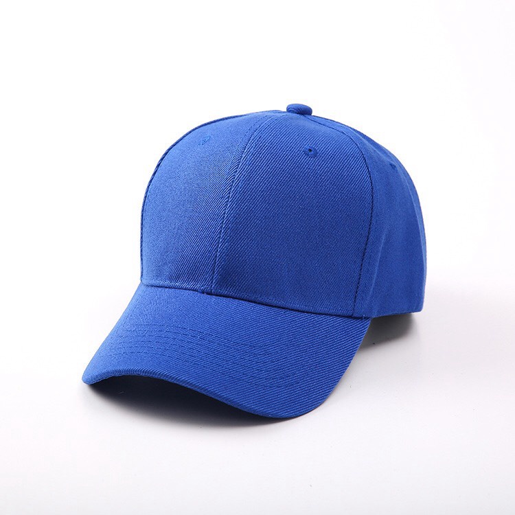 Mũ lưỡi trai Xanh Dương trơn có lỗ thông gió và dán tăng giảm phía sau thời trang Unisex Nam Nữ đội đẹp