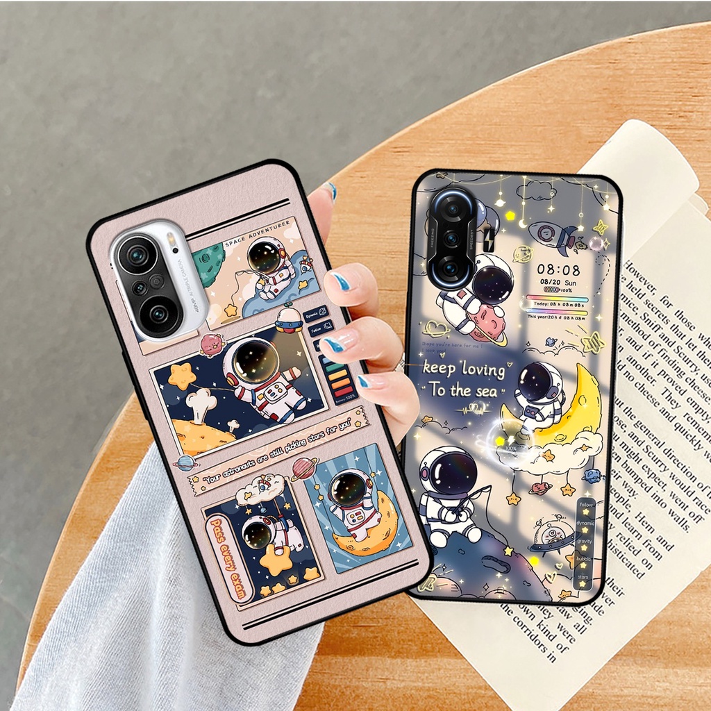 Ốp lưng Xiaomi Redmi K40 / K40 Pro / K40 Gaming hình gấu, vũ trụ ngân hà chibi. ốp chống sốc bền đẹp