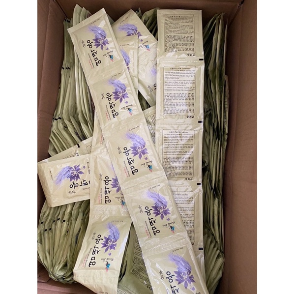 10 gói dầu gội nhuộm đen sâm vàng