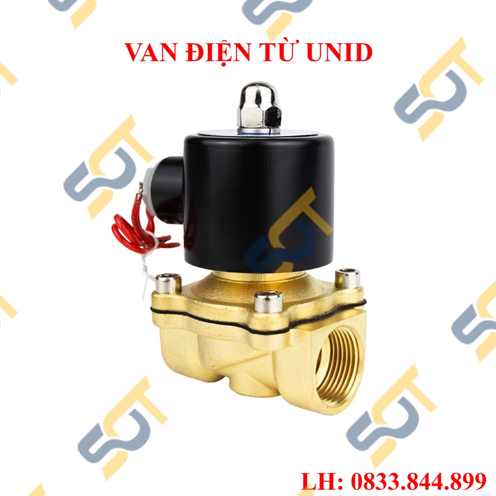 [VAN ĐIỆN TỪ] Van nước điện từ UNID coil nhôm - Đồng thau