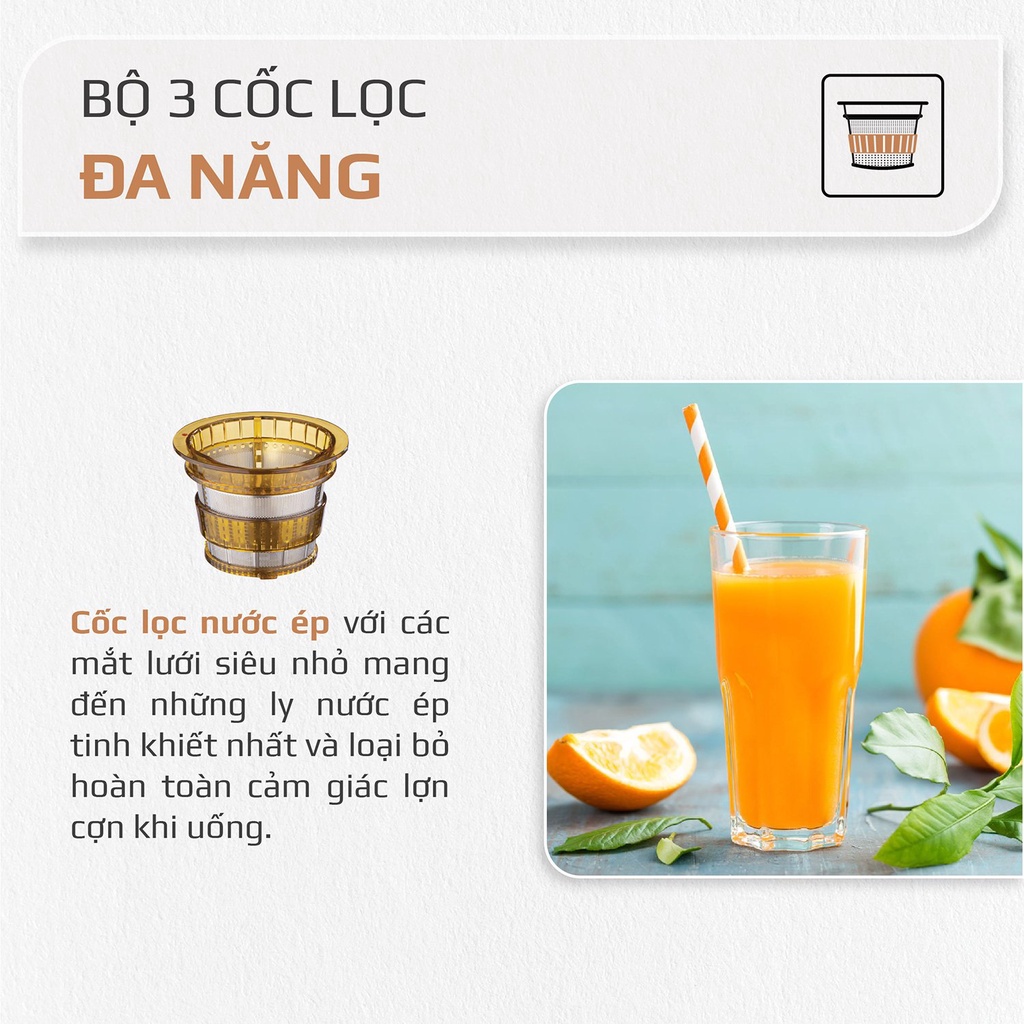 Máy ép chậm, máy ép trái cây OLIVO SJ200, bảo hành 24 tháng